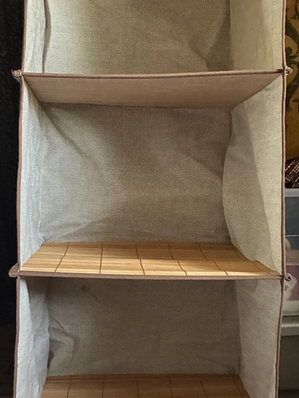 Honey Can Do Closet Hanging Shelf Organizer With Bamboo 6 Shelves